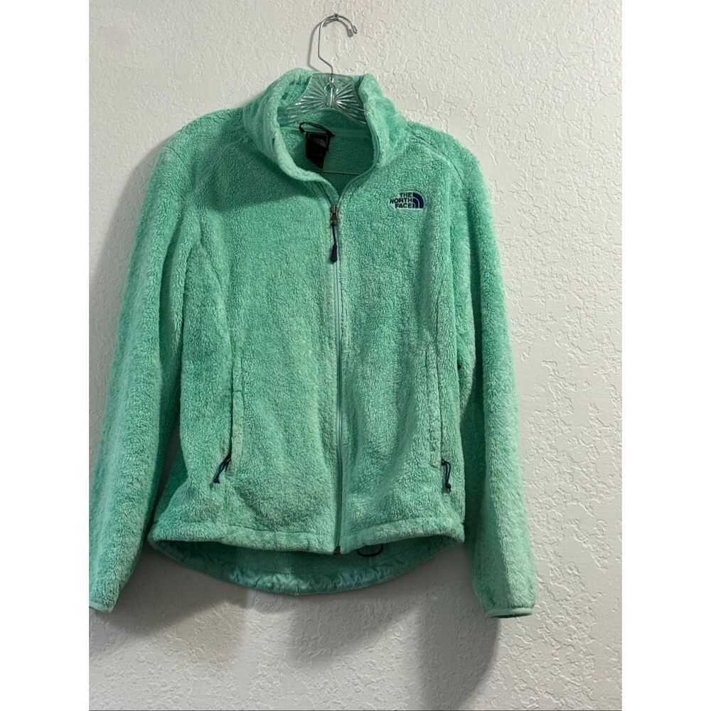 The North Face Osito Fleece Jacket Women Size S Teal Green Full-Zip Pockets